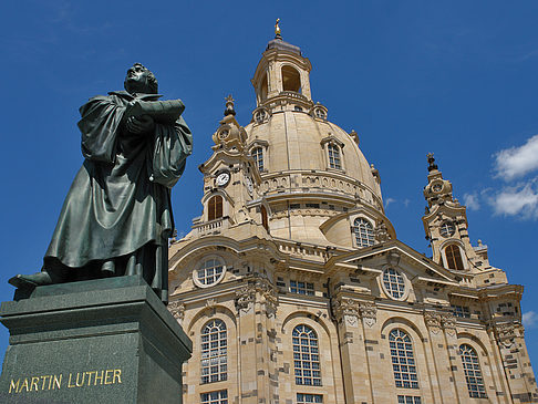 Foto Frauenkirche und Lutherdenkmal - Dresden